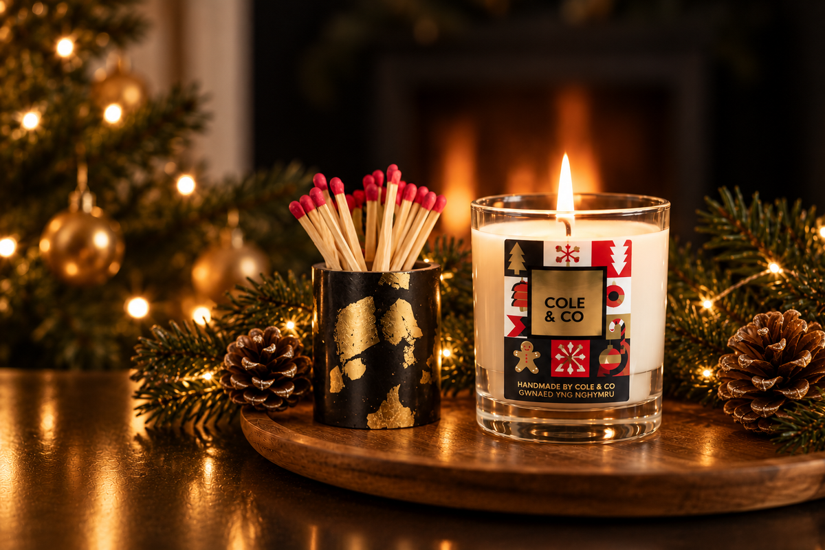 Christmas Candle and Match pot Gift Box