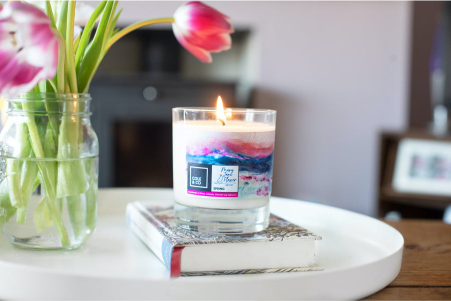 Mary Jane Flower - Spring Candle - Lemon & Rosemary
